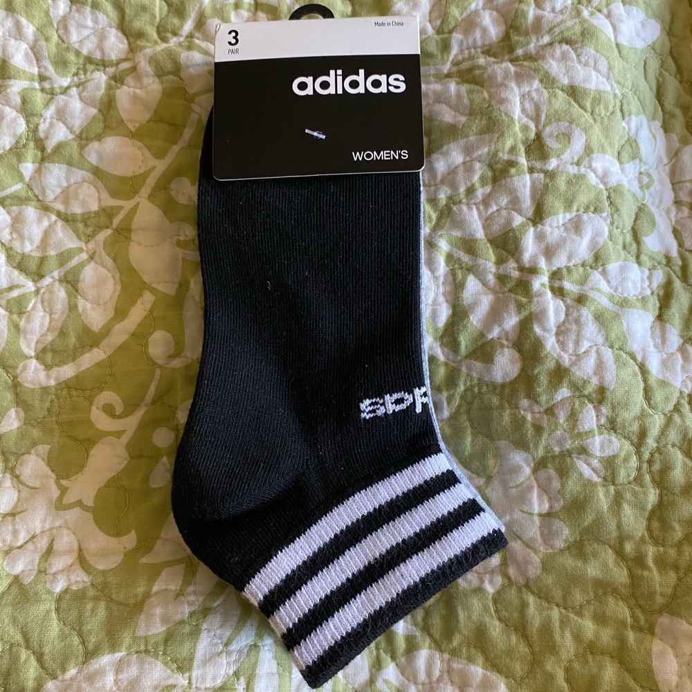 Adidas Black and White Socks- 3 pack NWT